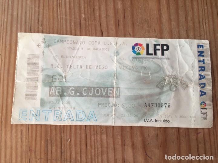 Coleccionismo deportivo: R13629 ENTRADA TICKET CELTA VIGO VIKING COPA UEFA 2002 2003