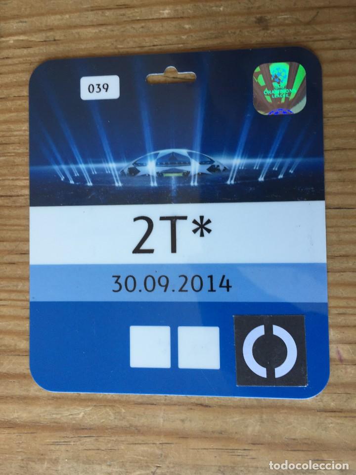 Sports collectibles: R13729 ENTRADA TICKET ACREDITACION BARCELONA PSG CHAMPIONS 2014 2015 MESSI NEYMAR LUIS SUAREZ