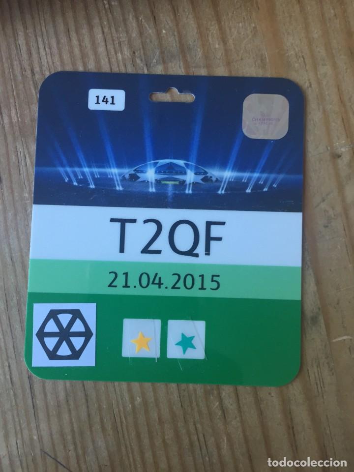 Sports collectibles: R13768 ENTRADA TICKET ACREDITACION BARCELONA PSG CHAMPIONS 2014 2015 MESSI NEYMAR LUIS SUAREZ