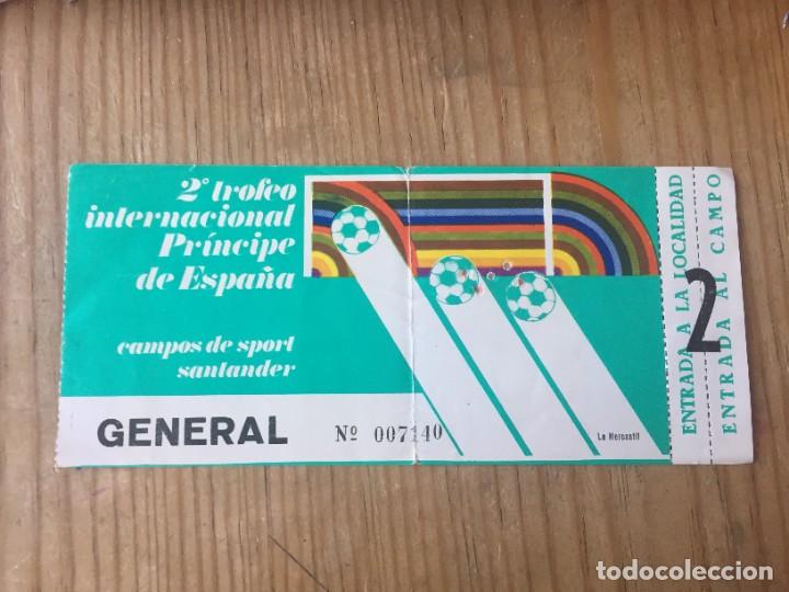 Coleccionismo deportivo: R13819 ENTRADA TICKET II TROFEO PRINCIPE DE ESPA&Ntilde;A (13-8-1972) REAL SOCIEDAD 1-2 PE&Ntilde;AROL MATCH 2