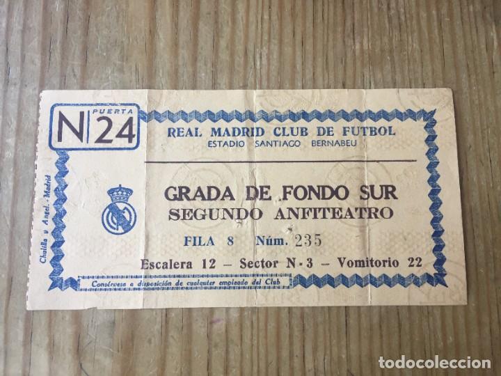 Colecionismo desportivo: R13832 ENTRADA TICKET FUTBOL REAL MADRID 3-1 BARCELONA COPA EUROPA 1959 1960 (21 ABRIL 1960)