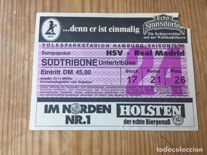 Coleccionismo deportivo: R13836 ENTRADA TICKET FUTBOL HAMBURGER HSV REAL MADRID COPA EUROPA 1979 1980