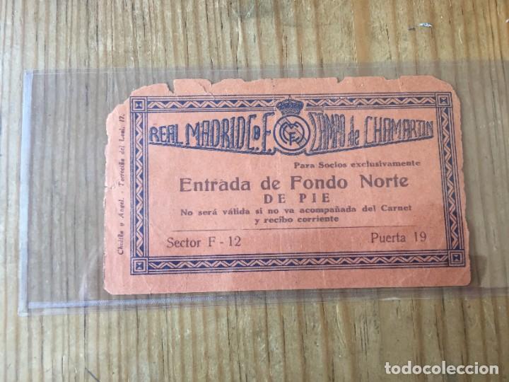Coleccionismo deportivo: R13912 ENTRADA TICKET FUTBOL REAL MADRID 0-0 BURNLEY AMISTOSO (15-5-1949)
