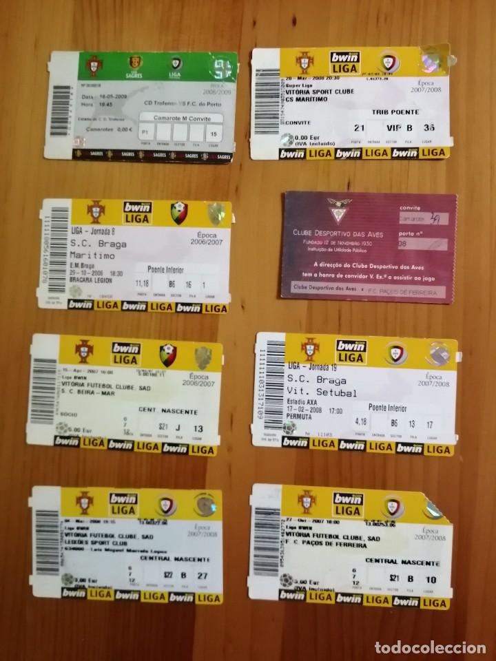 Sammelleidenschaft Sport: TICKETS - LOTE DE 8 ENTRADAS DE FUTBOL DE PORTUGAL