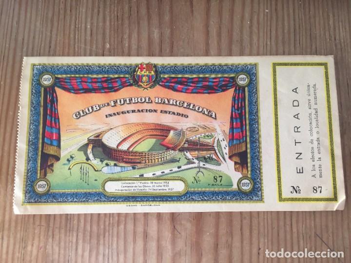 Collectionnisme sportif: R14079 ENTRADA TICKET FUTBOL INAUGURACION ESTADIO NOU CAMP BARCELONA LEGIA WARSZAWA (24-9-1957)