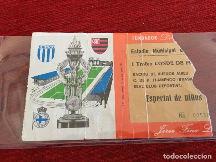 Collectionnisme sportif: R14277 ENTRADA TICKET I TROFEO CONDE DE FENOSA 1968 RACING BUENOS AIRES FLAMENGO DEPORTIVO CORU&Ntilde;A