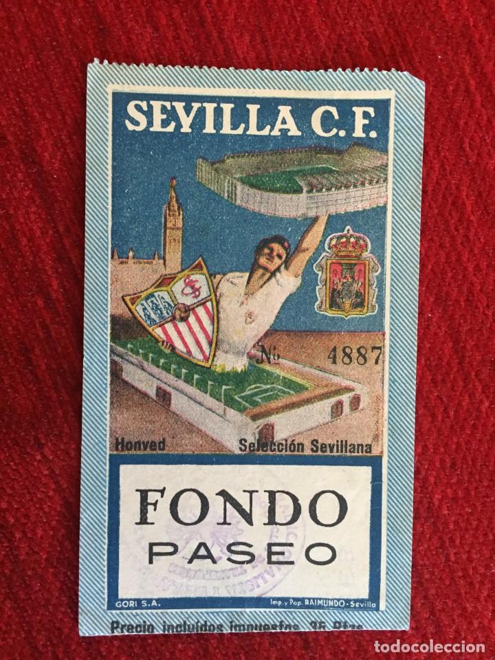 Collectionnisme sportif: R14356 ENTRADA TICKET FUTBOL SEVILLA BETIS SELECCION ANDALUZA HONVED BUDAPEST (5-12-1956)