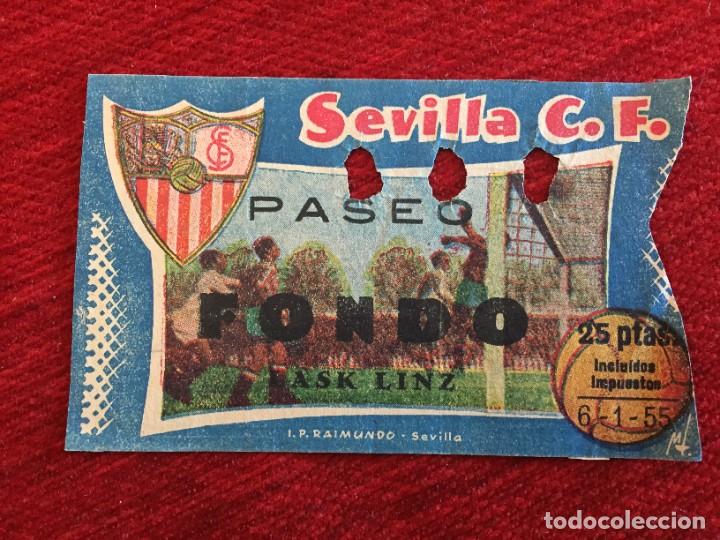 Collectionnisme sportif: R14358 ENTRADA TICKET FUTBOL SEVILLA LASK LINZ (6-1-1955) AMISTOSO