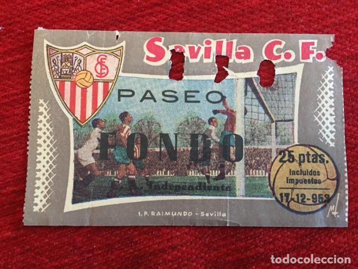Collectionnisme sportif: R14359 ENTRADA TICKET FUTBOL SEVILLA INDEPENDIENTE (17-12-1953) AMISTOSO