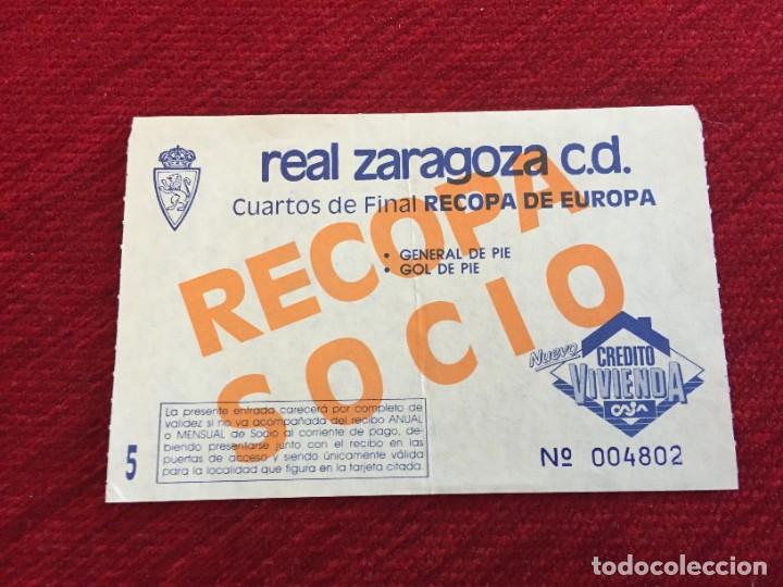 Coleccionismo deportivo: R14389 ENTRADA TICKET FUTBOL REAL ZARAGOZA VITOSHA LEVSKI SOFIA RECOPA EUROPA 1986 1987