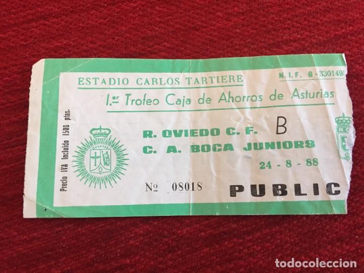 Coleccionismo deportivo: R14397 ENTRADA I TROFEO CAJA DE AHORROS DE ASTURIAS REAL OVIEDO BOCA JUNIORS (24-8-1988)