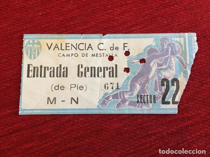 Collectionnisme sportif: R14429 ENTRADA TICKET FUTBOL VALENCIA ROMA COPA FERIAS UEFA 1962 1963