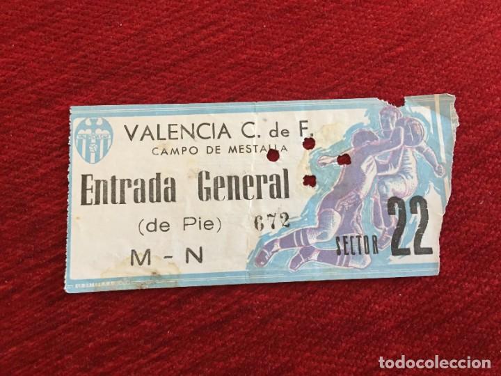 Collectionnisme sportif: R14430 ENTRADA TICKET FUTBOL VALENCIA ROMA COPA FERIAS UEFA 1962 1963