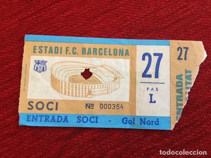 Collectionnisme sportif: R14433 ENTRADA TICKET FUTBOL BARCELONA BOTEV PLOVDIV TRAKIA BULGARIA RECOPA EUROPA 1981 1982