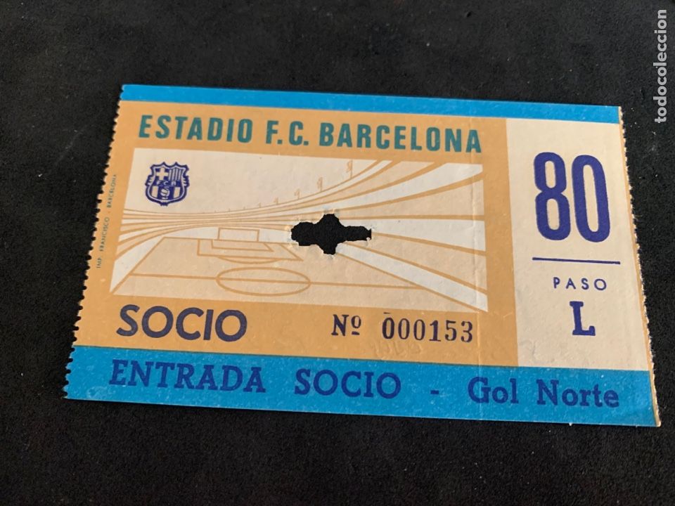 Coleccionismo deportivo: entrada fc barcelona belenenses 29 septiembre de 1976