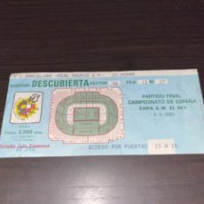 Coleccionismo deportivo: ENTRADA ESTADIO LUIS CASANOVA FINAL COPA DEL REY 1990 EQUIPOS F.C.BARCELONA REAL MADRID BARÇA. Lote 266595538