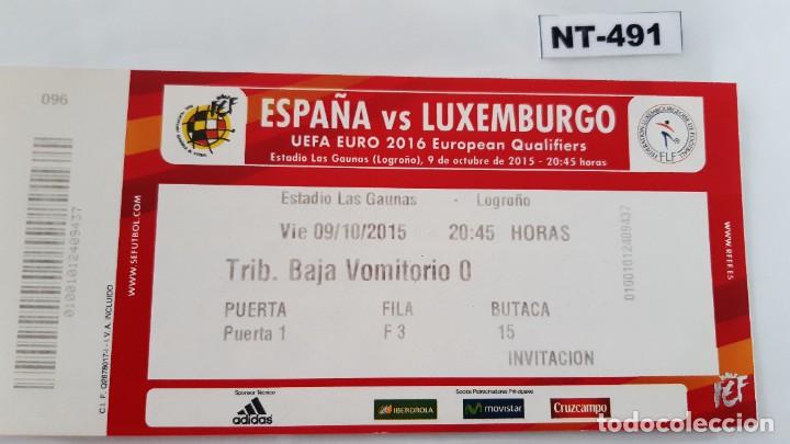 Coleccionismo deportivo: Football tickets -Espa&ntilde;a - Luxemburgo