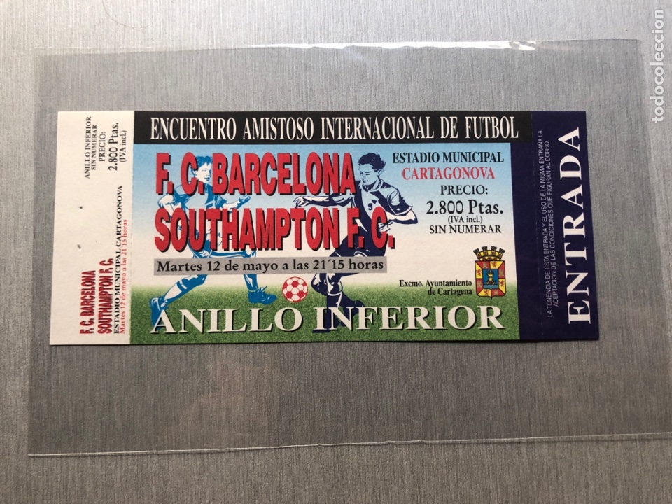 Coleccionismo deportivo: 1998 Debut Xavi Hernandez ticket MINT - Foto 1