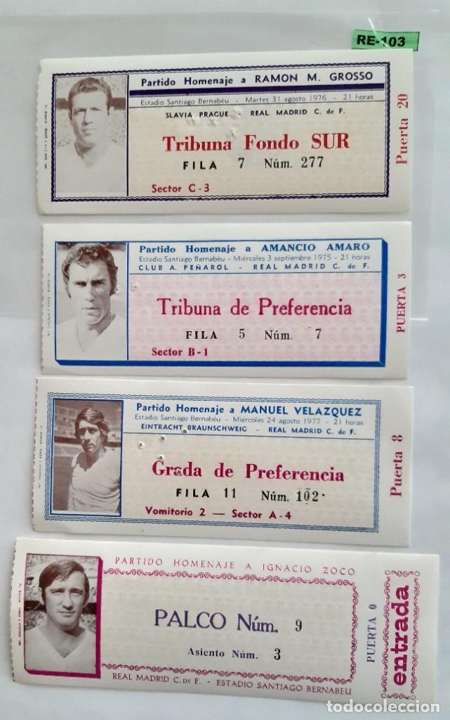 Coleccionismo deportivo: entradas de futbol-Homenajes R.Madrid