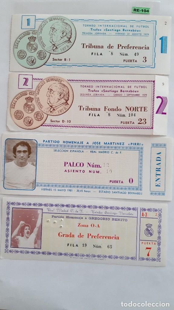 Coleccionismo deportivo: entradas de futbol-Homenajes R.Madrid