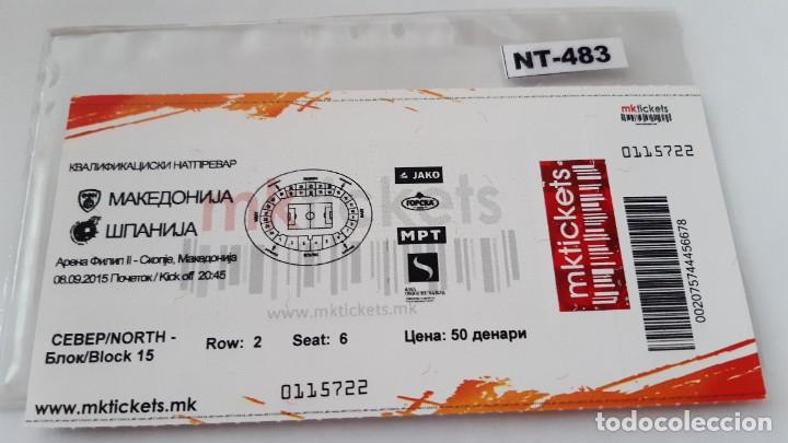 Coleccionismo deportivo: Football tickets MACEDONIA-ESPA&Ntilde;A