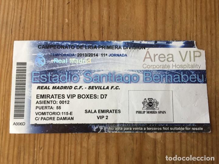 Collectionnisme sportif: R15514 ENTRADA TICKET FUTBOL REAL MADRID 7-3 SEVILLA (30-10-2013)GOLEADA HAT TRICK CRISTIANO RONALDO
