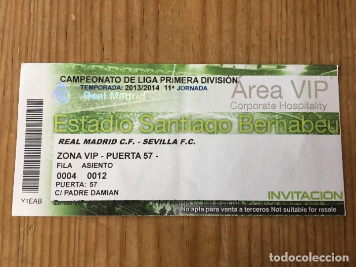 Collectionnisme sportif: R15515 ENTRADA TICKET FUTBOL REAL MADRID 7-3 SEVILLA (30-10-2013)GOLEADA HAT TRICK CRISTIANO RONALDO