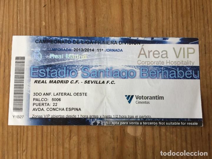 Collezionismo sportivo: R15517 ENTRADA TICKET FUTBOL REAL MADRID 7-3 SEVILLA (30-10-2013)GOLEADA HAT TRICK CRISTIANO RONALDO