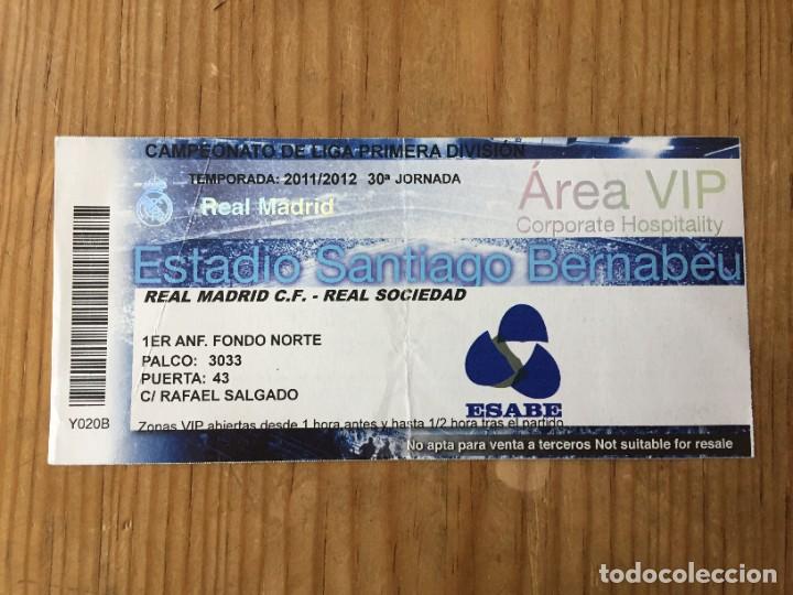 Collectionnisme sportif: R15533 ENTRADA TICKET FUTBOL REAL MADRID 5-1 REAL SOCIEDAD (9-11-2013) HAT TRICK CRISTIANO RONALDO