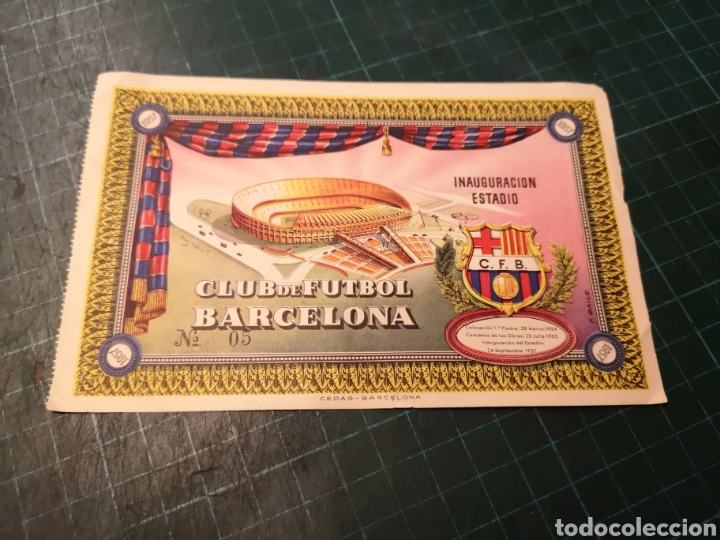 Coleccionismo deportivo: Entrada Barcelona 1957 - Foto 1