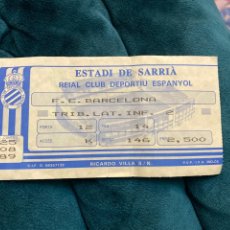 Coleccionismo deportivo: ENTRADA FUTBOL ESTADIO SARRIA R.C.D. ESPAÑOL AÑOS 80. Lote 298071053