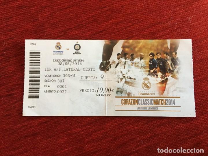 Coleccionismo deportivo: R15785 ENTRADA TICKET REAL MADRID INTERNAZIONALE INTER MILAN (8-6--2014) CORAZON CLASSIC MATCH