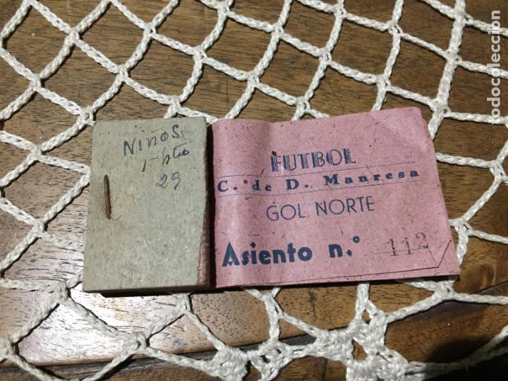 Collectionnisme sportif: Antiguas entradas de futbol C. de D. MANRESA CDM GOL NORTE bages entrada talonario