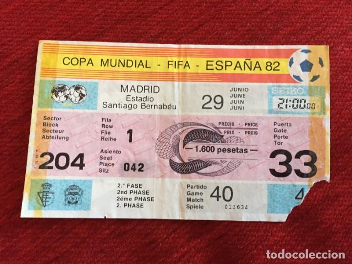 Coleccionismo deportivo: R16130 ENTRADA TICKET MUNDIAL ESPA&Ntilde;A 82 (29-6-1982) ALEMANIA INGLATERRA SANTIAGO BERNABEU MATCH 40