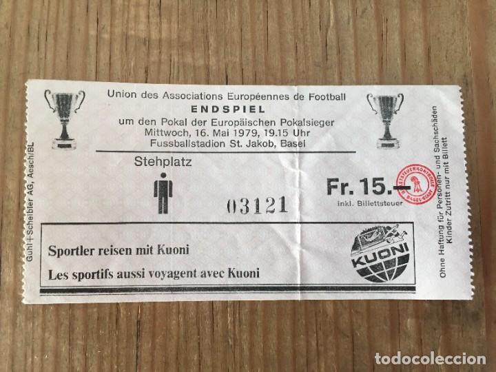 Collectionnisme sportif: R16219 ENTRADA TICKET FUTBOL FINAL RECOPA 1979 BARCELONA FORTUNA DUSSELDORF