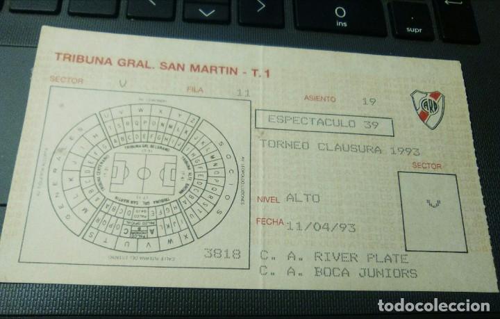 Coleccionismo deportivo: ENTRADA TICKET CLASICO ARGENTINA-RIVER PLATE-BOCA JUNIORS-CLAUSURA 1993