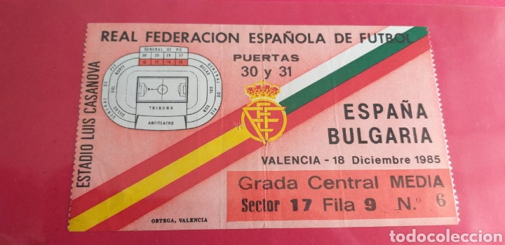 Coleccionismo deportivo: ENTRADA ESPA&Ntilde;A-BULGARIA - Foto 1
