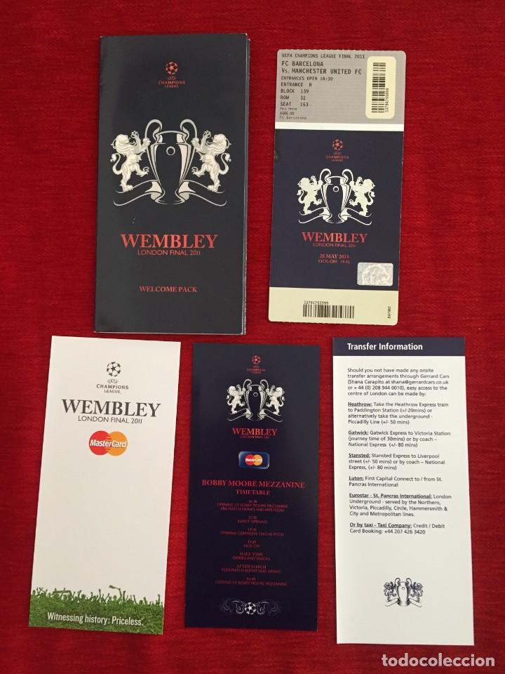 Coleccionismo deportivo: R18597 CARPETA ENTRADA OFICIAL FINAL UEFA CHAMPIONS 2011 BARCELONA MANCHESTER UNITED MESSI