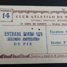 Coleccionismo deportivo: ENTRADA ATLÉTICO DE MADRID- PFC CSKA SOFÍA. LV COPA DE EUROPA. 1958