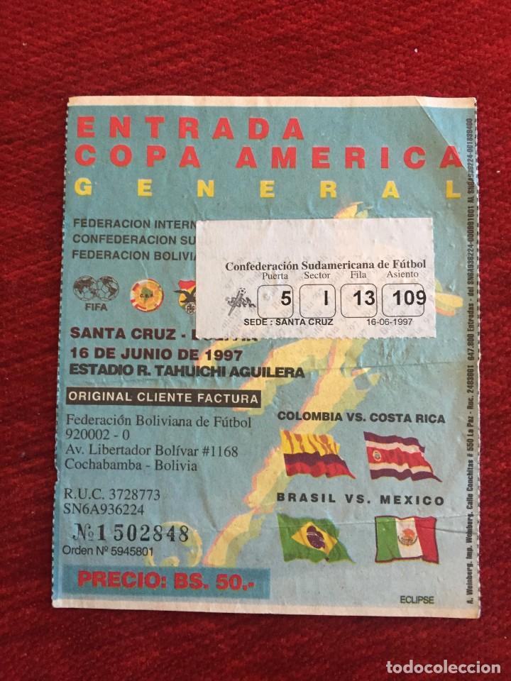 Coleccionismo deportivo: R17217 ENTRADA TICKET FUTBOL COPA AMERICA 1997 BRASIL MEXICO COLOMBIA COSTA RICA