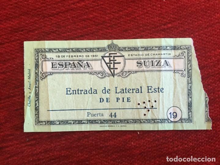 Coleccionismo deportivo: R17221 ENTRADA TICKET FUTBOL ESPA&Ntilde;A 6-3 SUIZA (18-2-1951) DEBUT ALCANTARA MENCIA 4 GOLES DE ZARRA