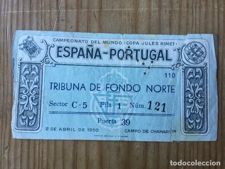 Sammelleidenschaft Sport: R17231 ENTRADA TICKET FUTBOL ESPA&Ntilde;A 5-1 PORTUGAL (2-4-1950) DEBUT Y GOL LUIS MOLOWNY
