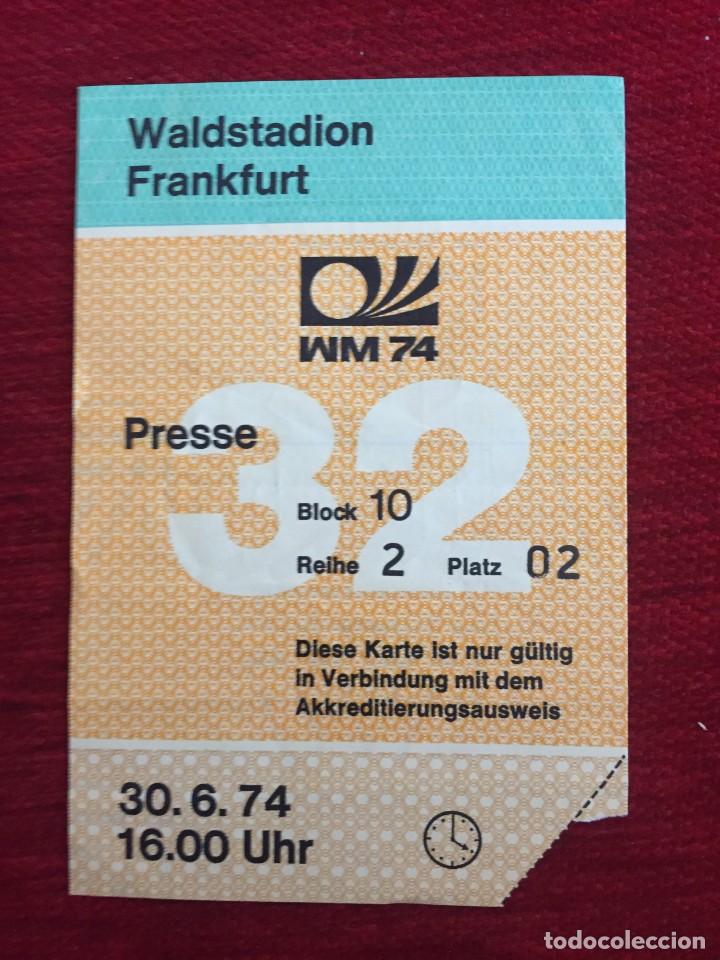 Coleccionismo deportivo: R17331 ENTRADA TICKET FUTBOL MUNDIAL (30-6-1974) POLONIA YUGOSLAVIA MATCH 32