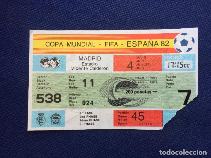 Coleccionismo deportivo: R17445 ENTRADA TICKET MUNDIAL ESPA&Ntilde;A 1982 WC 82 FRANCIA IRLANDA DEL NORTE MATCH 45
