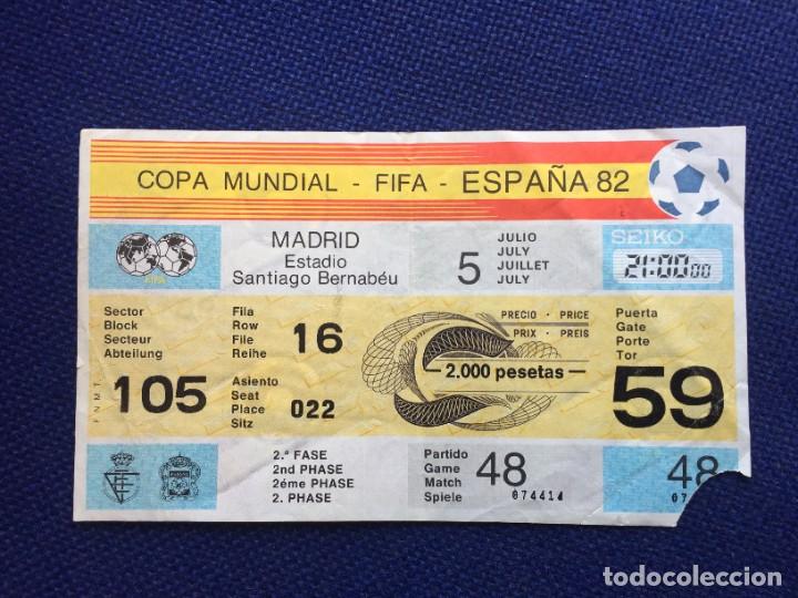Coleccionismo deportivo: R17449 ENTRADA TICKET FUTBOL MUNDIAL ESPA&Ntilde;A WC 82 (5-7-1982) ESPA&Ntilde;A INGLATERRA MATCH 48