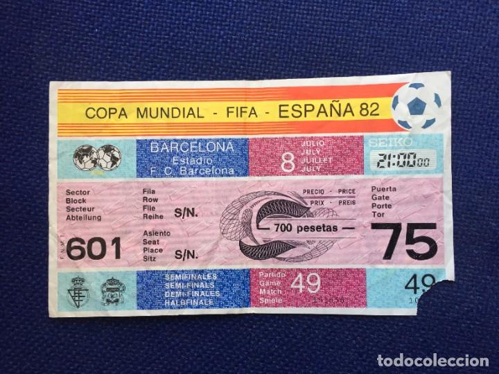 Coleccionismo deportivo: R17452 ENTRADA TICKET FUTBOL MUNDIAL ESPA&Ntilde;A WC 82 (8-7-1982) POLONIA ITALIA MATCH 49