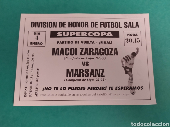 Entrada Supercopa Zaragoza