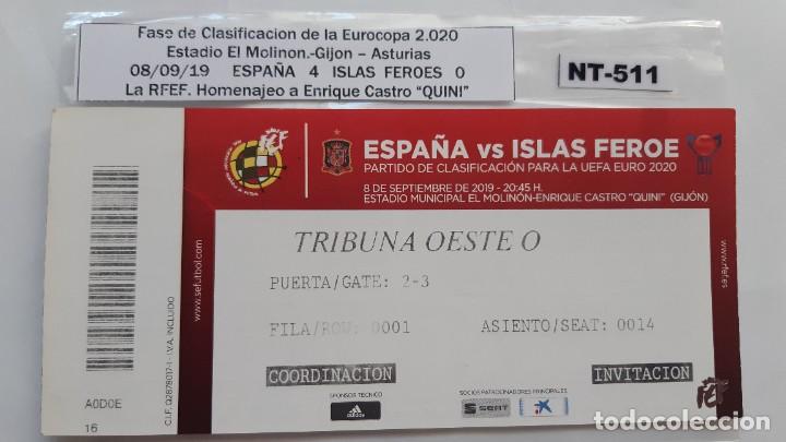 Coleccionismo deportivo: Seleccion de Espa&ntilde;a--S.Islas Feroe (NT-511)