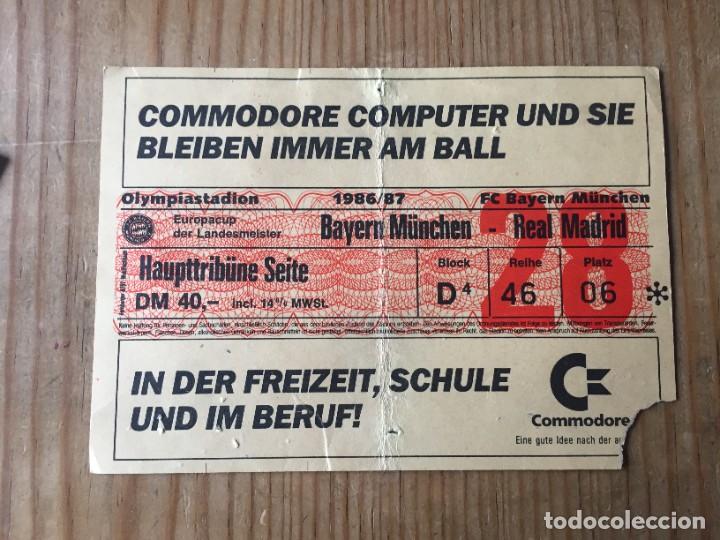 Coleccionismo deportivo: R17579 ENTRADA TICKET FUTBOL BAYERN MUNCHEN MUNICH 4-1 REAL MADRID (8-4-1987) DOBLETE MATTHAUS