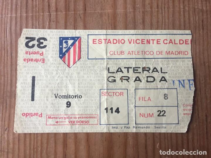 Coleccionismo deportivo: R17729 ENTRADA TICKET FUTBOL ATLETICO MADRID 0-1 REAL MADRID (8-12-1984) LIGA